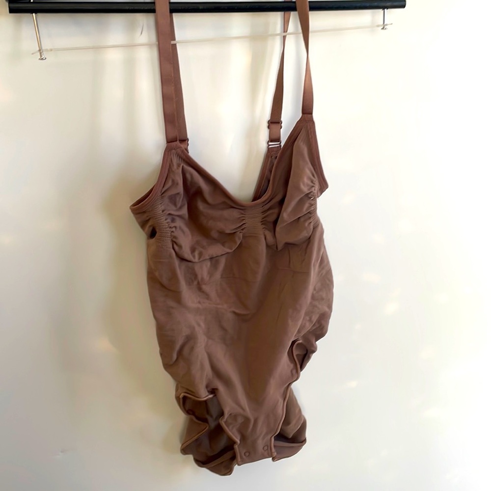 SKIMS Brown One-Piece Shapewear Bodysuit